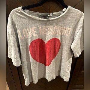 Great condition LOVE MOSCHINO tshirt- size 38 — runs large